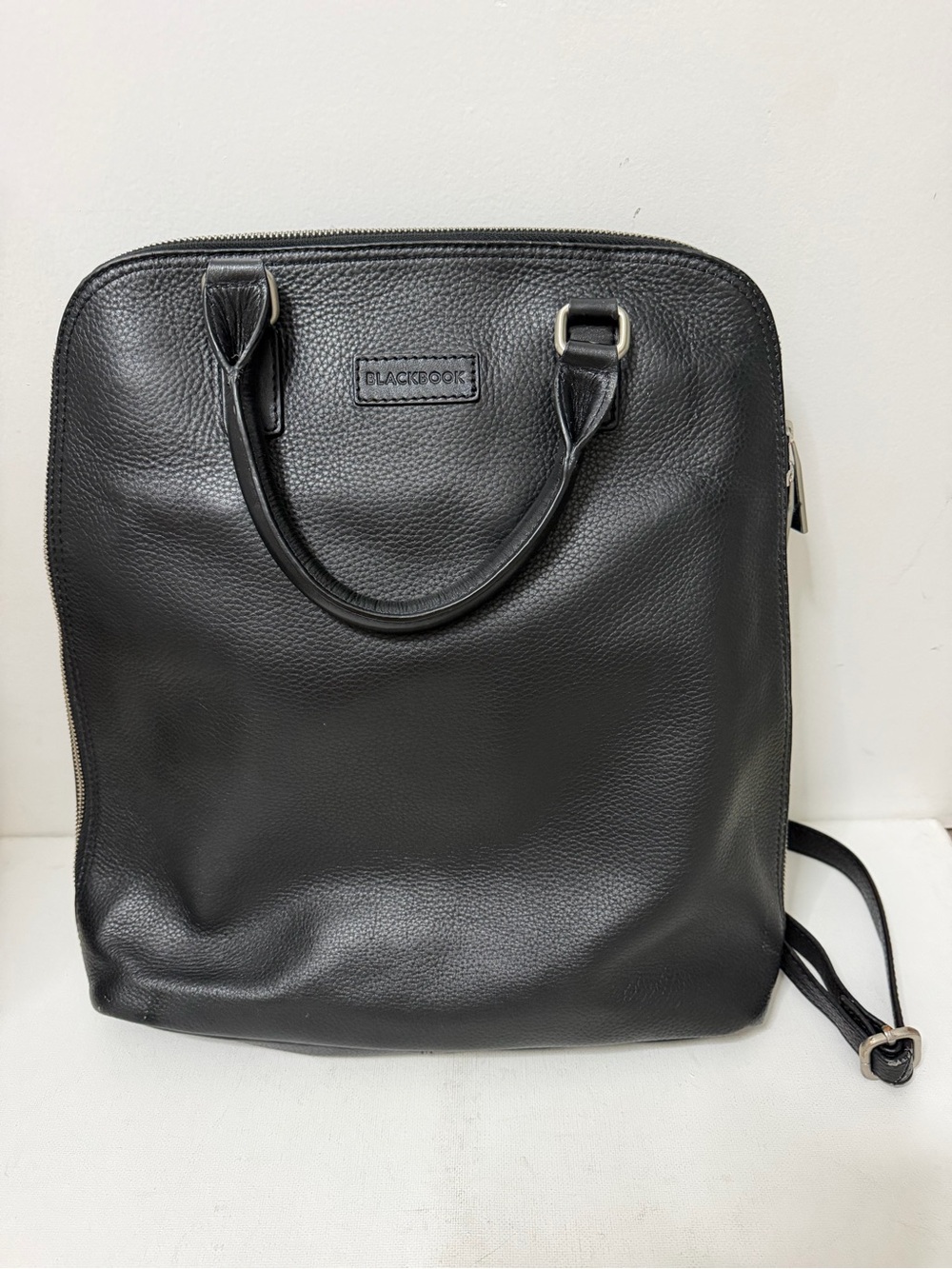BlackBook Leather laptop Backpack Tote